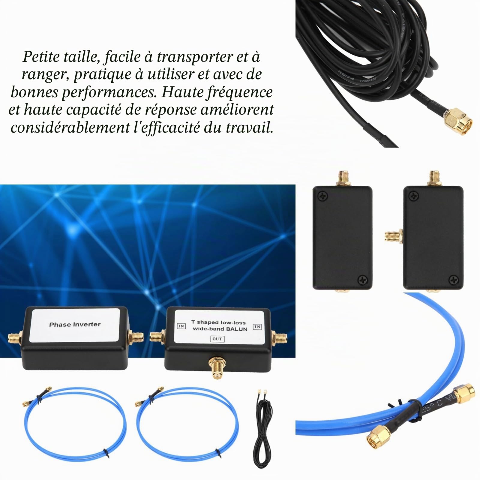 Antenne Magnétique de 10 KHz à 30 MHz, Antennes Passives Portables YouLoop Réponse HF 250 MW