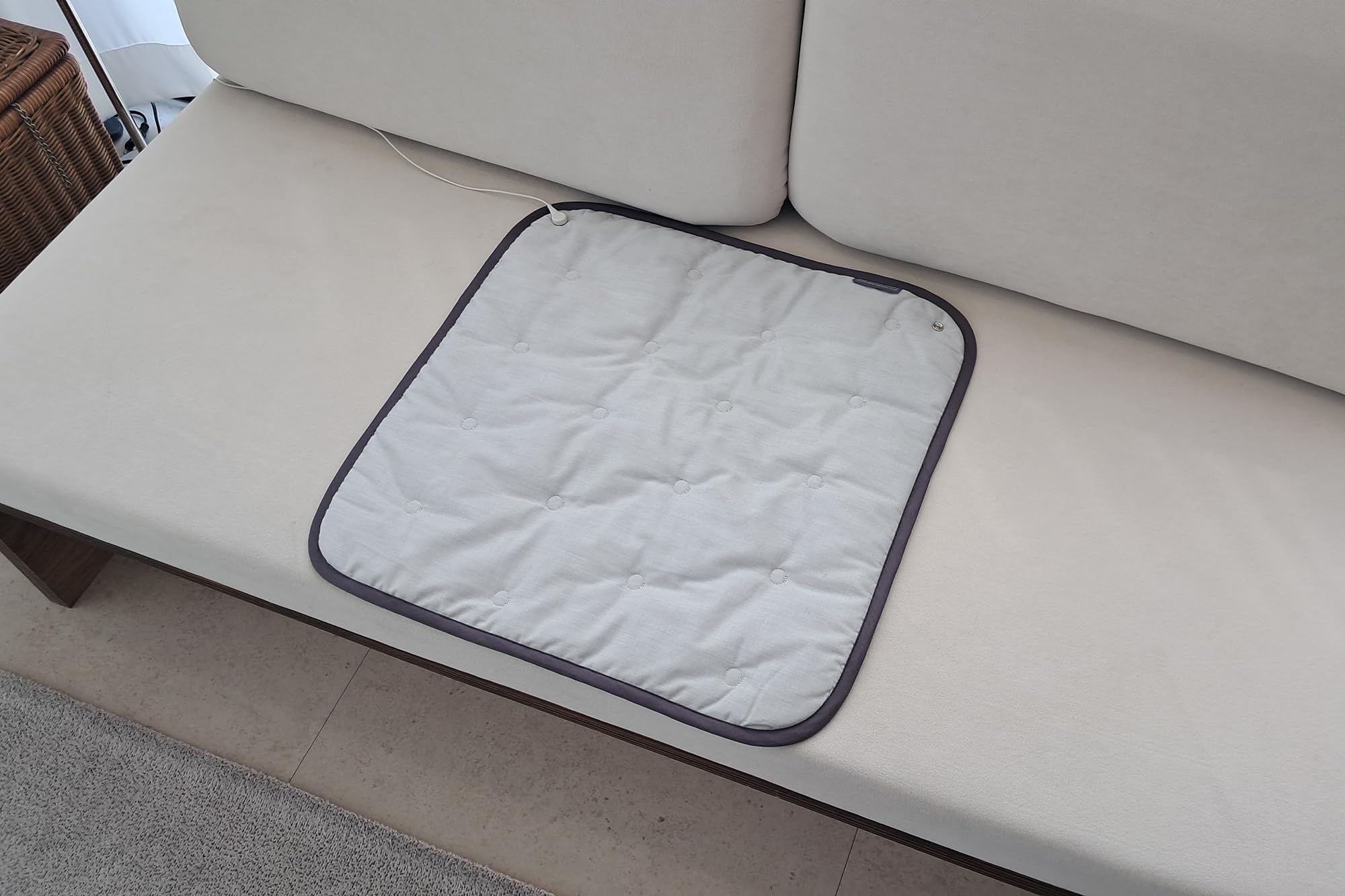 Grounding Square Pad for Sleep-Stainless Steel Fabric, 20x20 inch, Lightgrey Color, Dog and cat grounding mat