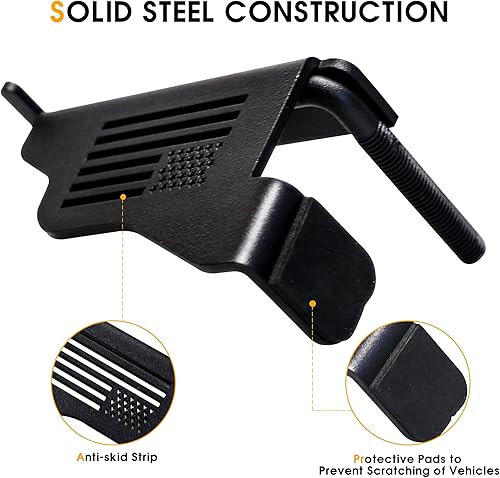 Vista 11 de Bestaoo Estriberas delanteras con estilo de bandera de Estados Unidos para Jeep Wrangler JL Unlimited Sport Rubicon Sahara Gladiator JT 2018-2024