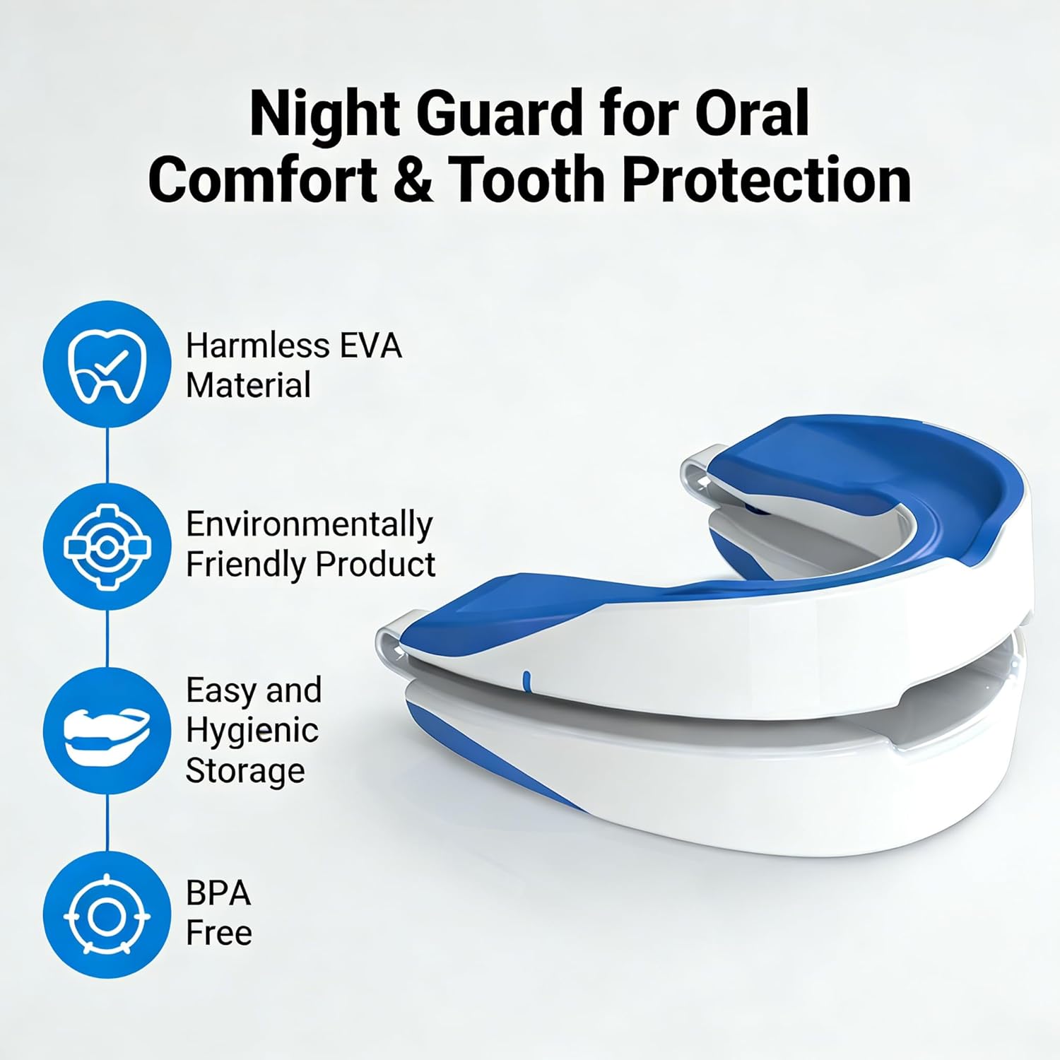 Adjustable Soft Mouthguard, Customizable Fit, Ideal for Nightly Use, Comfort-Designed for All-Night Wear, Easy Clean and Reusable for Ault