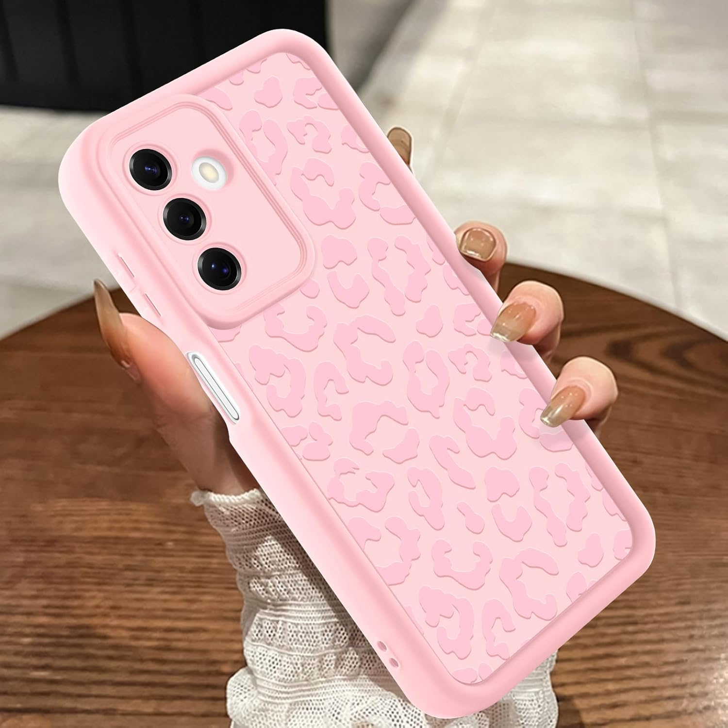 MOWIME Compatible with Samsung Galaxy A17 5G Case, Cheetah Print Shockproof Soft TPU Protective Cover for Women Girls, Slim Anti Scratch Leopard Case for Samsung Galaxy A17 5G 6.7 Inch, Pink Pink Samsung Galaxy A17 5g