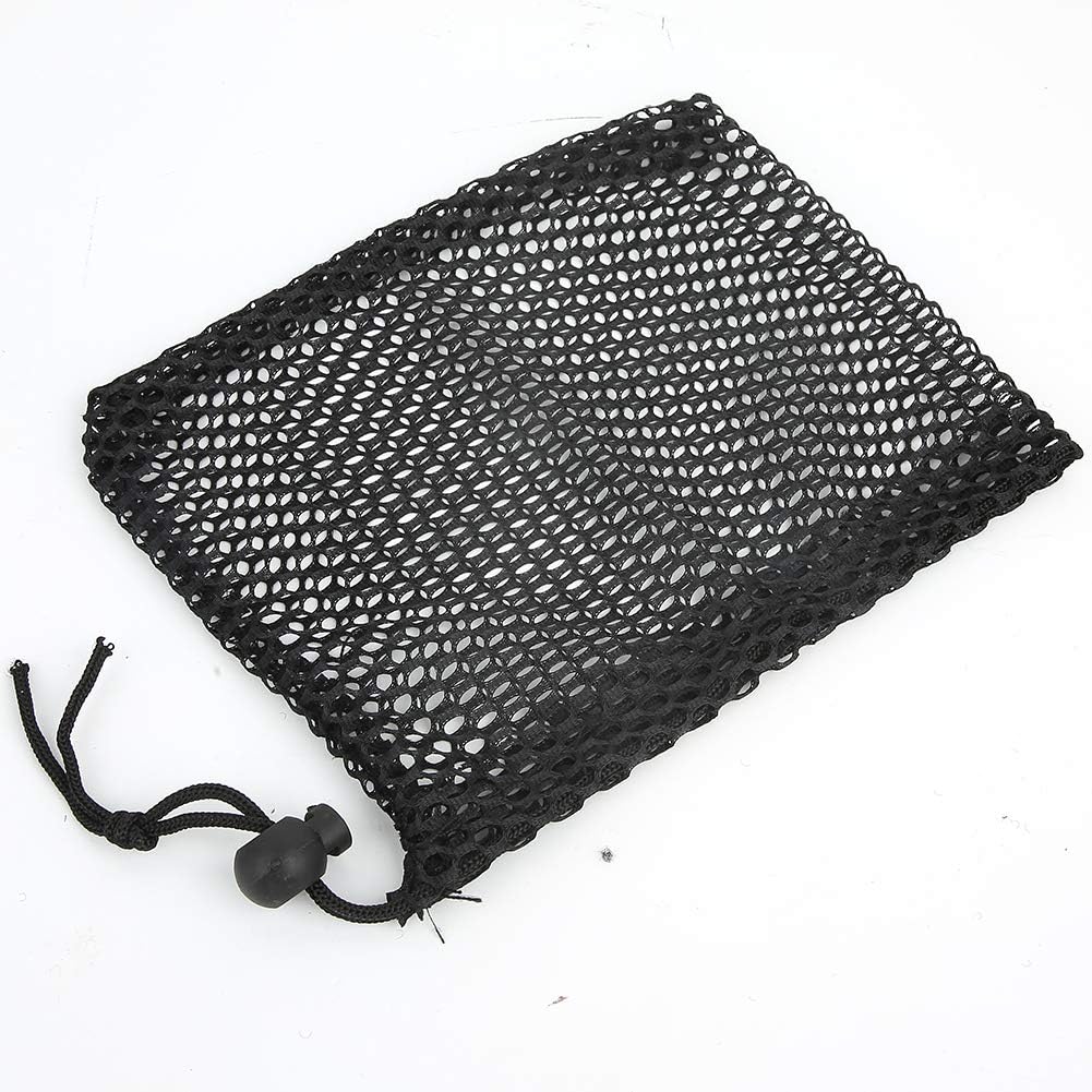 Black Nylon Mesh Drawstring Bag Golf Ball Holder Storage Bag Accessories