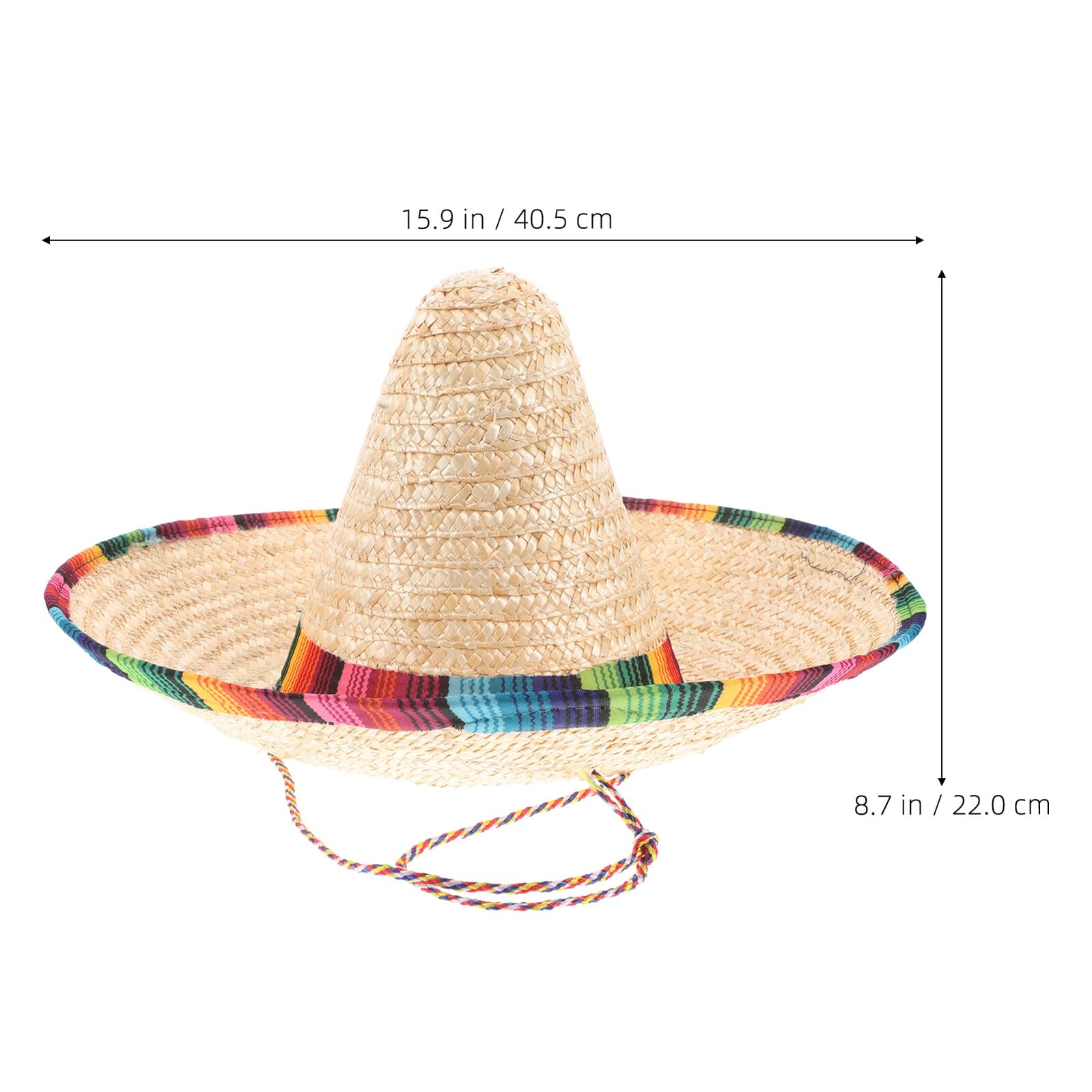 PACKOVE Sombrero Mexicano de Duradero y Accesorio para Disfraces y Fiestas Temáticas Diámetro Diseño Colorido para Adultos y Celebraciones