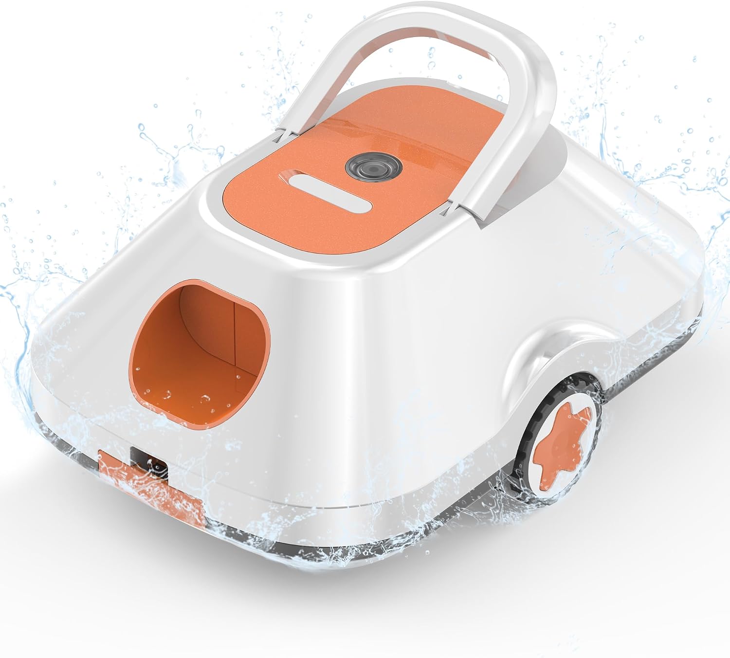 2026 Upgrade Cordless Robotic Pool Cleaner, Automatic Pool Cleaner,Pool Vacuum for Above Ground & Inground Pools,210 Min Runtime,Auto-Parking,Coverage up to 2200 Sq.Ft,Orange