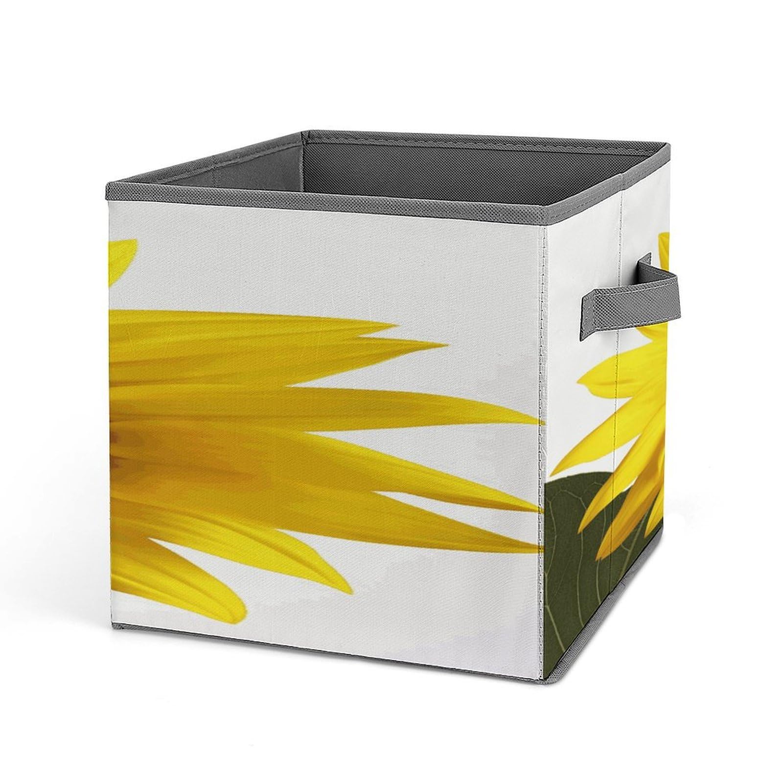 Fodpand Style Flower Sunflower Storage Cubes Foldable Decorative Fabric, Storage Bins Baskets With Handles, Closet Organizers And Storage For Home, Office,Closet, Clothes