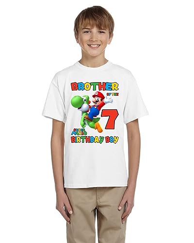 Miniatura 3 de Personalized Mario Birthday Shirt, Add Any Name and Age, Custom Shirts for a Mario Birthday Party, Family Matching Shirts.