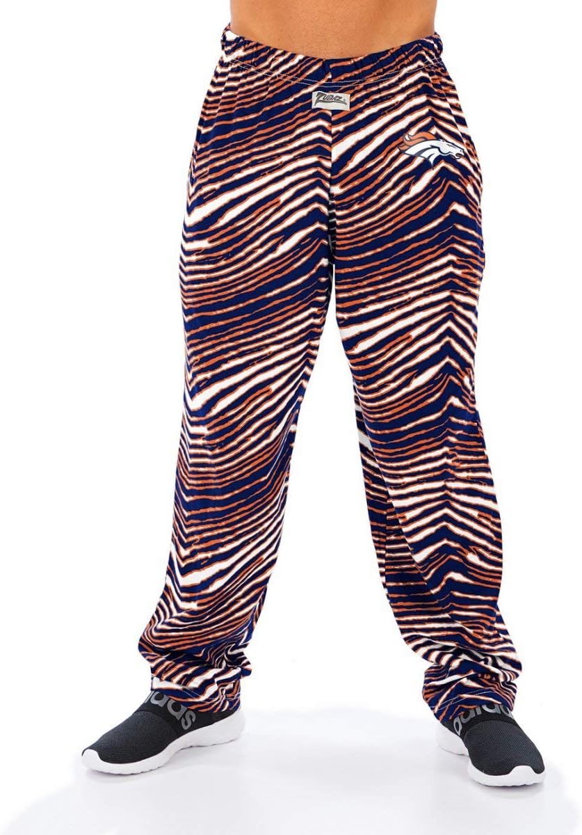 Zubaz NFL Men's Classic Zebra Print Team Logo Pants, Team Variation