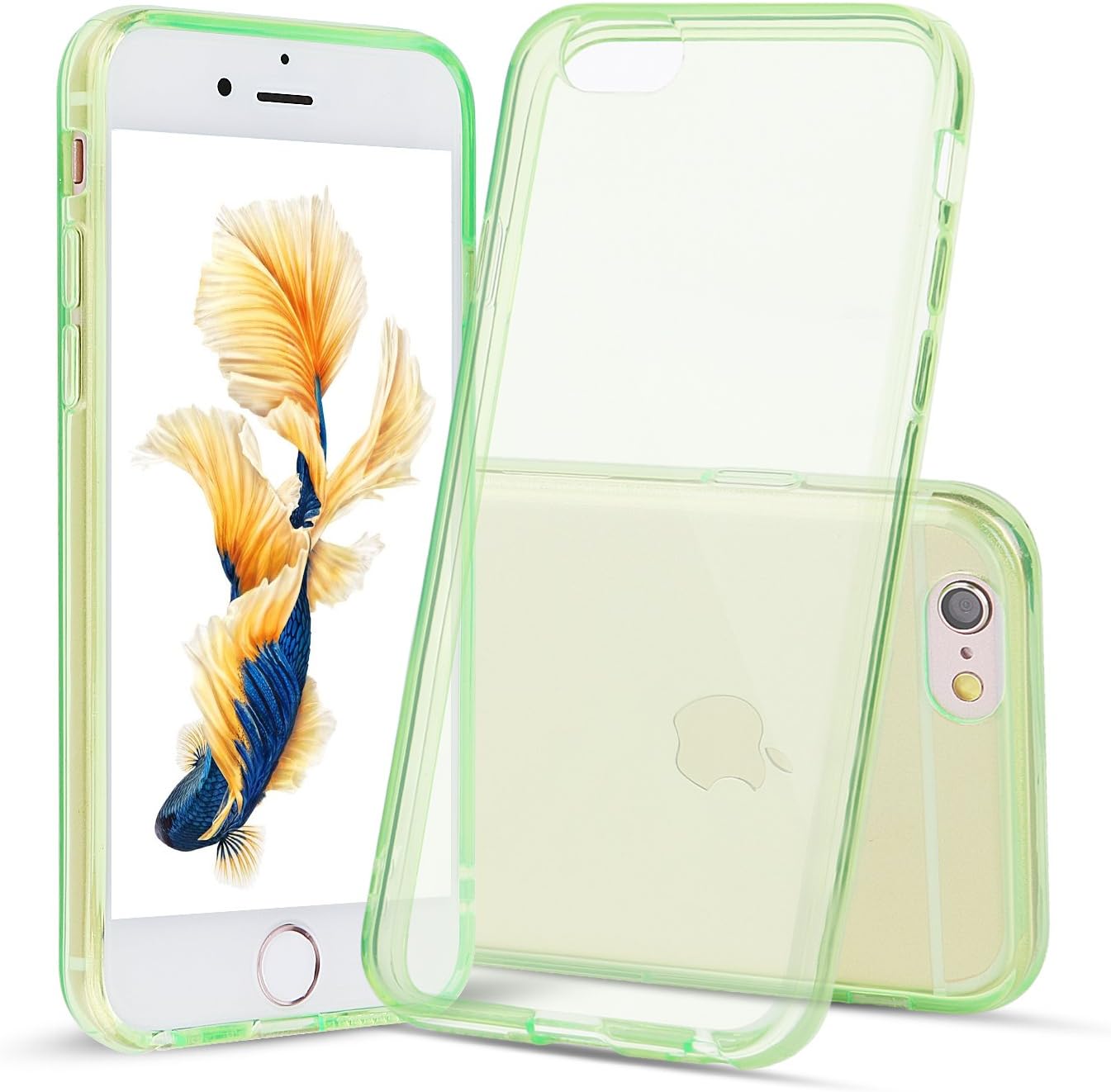 Shamo's iPhone 6s Case and iPhone 6 Case Crystal Clear Shock Absorption TPU Rubber Gel Transparent (Green)
