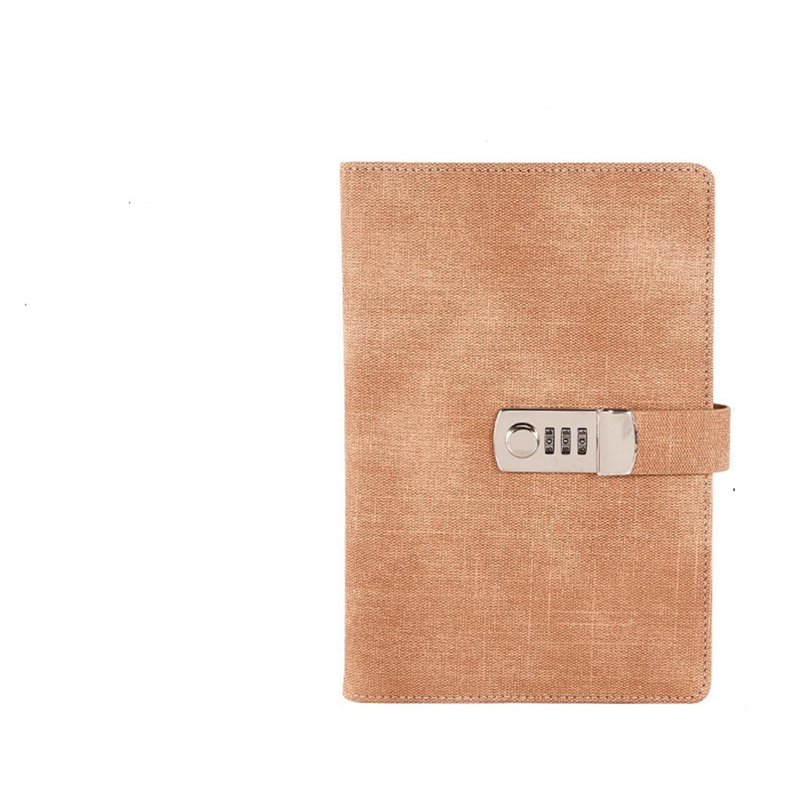 A5 Passwort-Notizbuch, Papier, abschließbar, Retro-Notizbuch, PU-Leder, Tagebuch mit Schloss, Traveler Journal, Wochenplaner, Schulschreibwaren