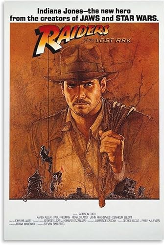 Póster de películas retro de Raiders of The Lost Ark Retro de los años 80, póster impreso de obras de arte vintage de los años 80, pintura de arte