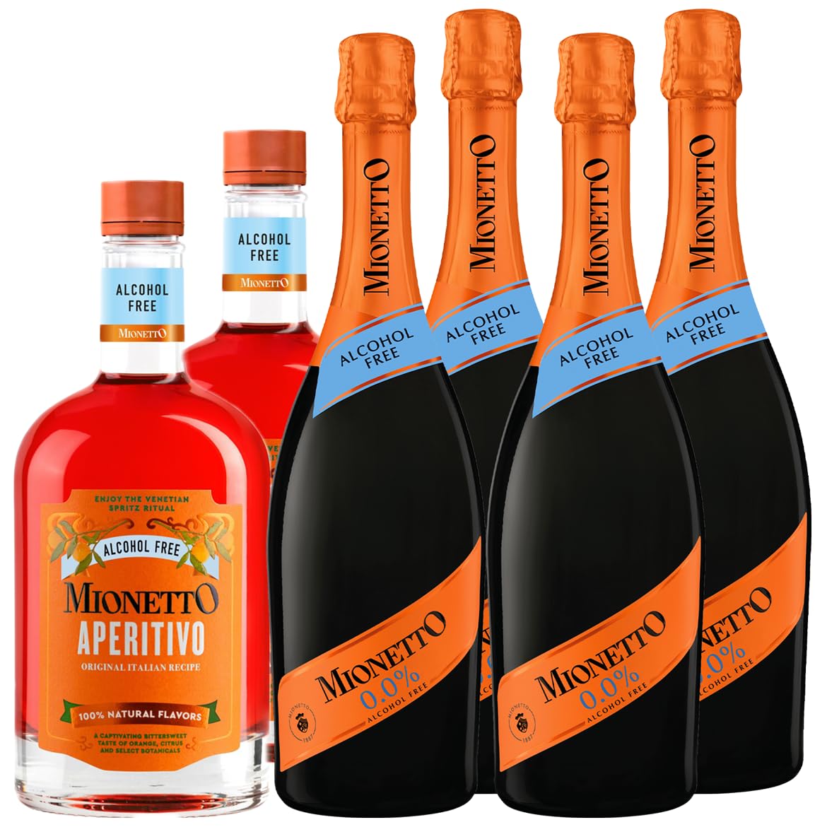 Mionetto Spritz Paket alkoholfrei: 2 x Mionetto Aperitivo Alkoholfrei & 4 x Mionetto Alkoholfrei 0,0%