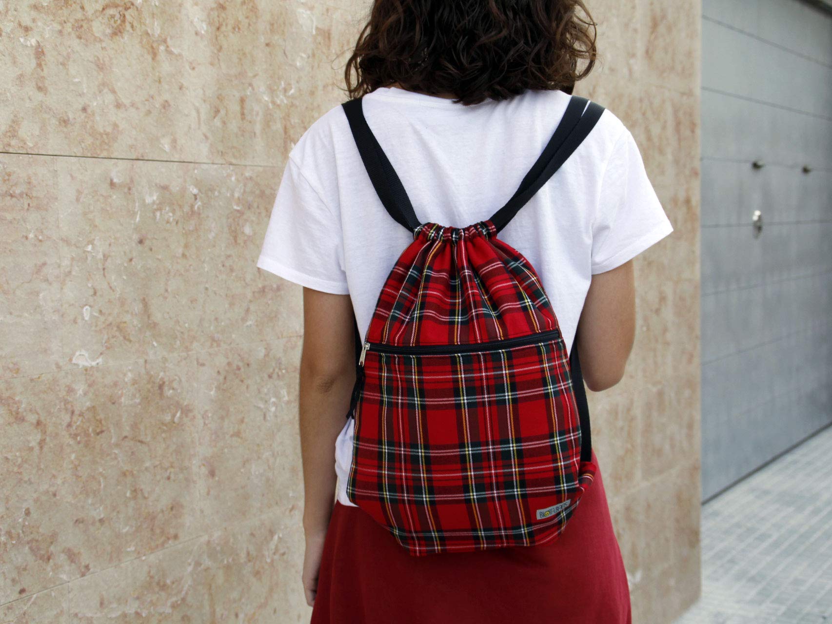 Mochila saco de tela Camuflaje, Bolsa petate unisex, Bolso sport todoterreno, Ligera y resistente