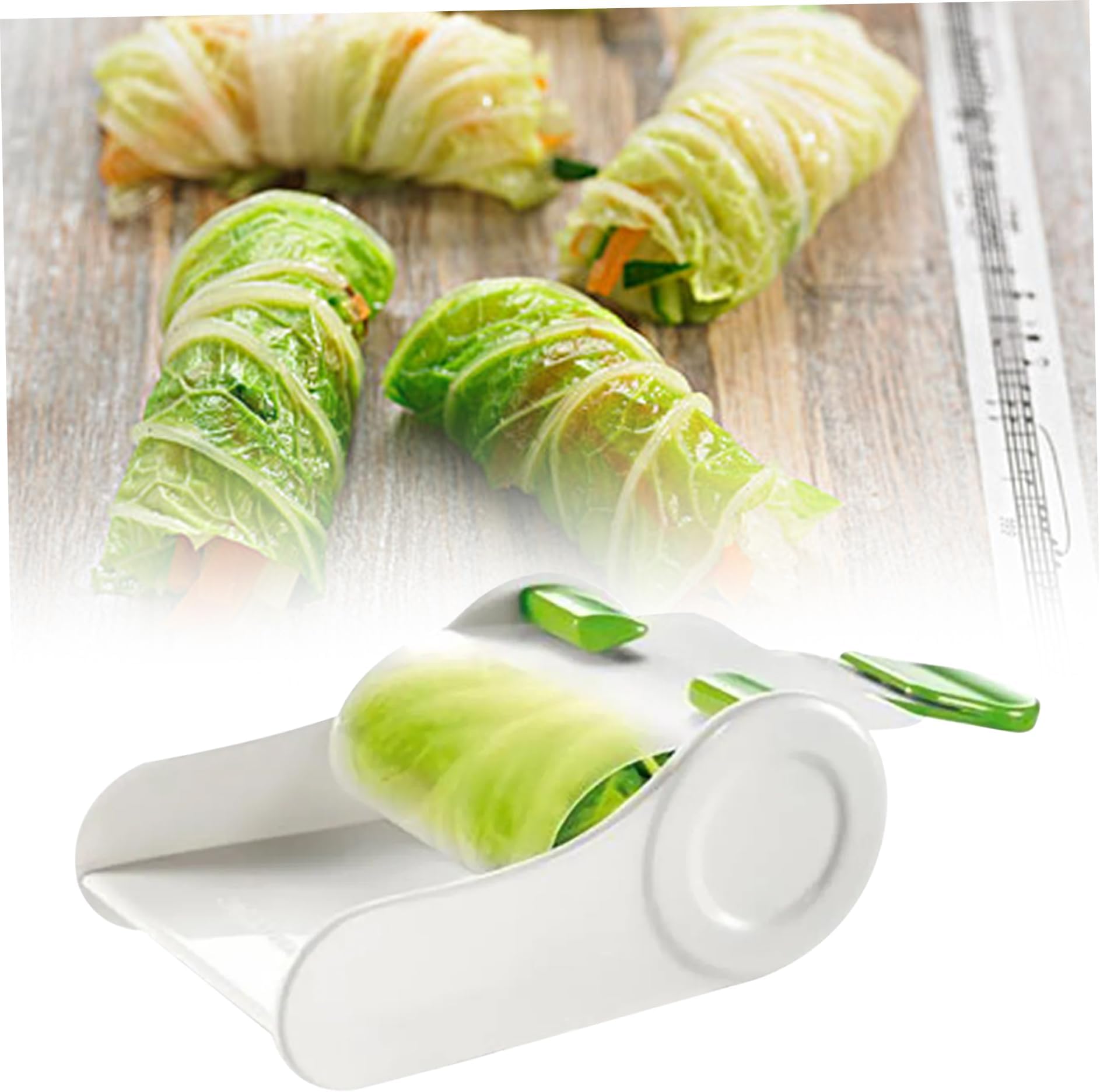 Grape Leaves Roller DIY ABS Sushi Roll Maker Manual Spring Roll Maker for Beginners Kids Stuffed Cabbage Egg Kitchen Gadgets, Decoración de jardín