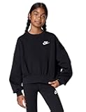 Nike Girls' Sportswear Club Fleece Boxy Crew-Neck Sweatshirt