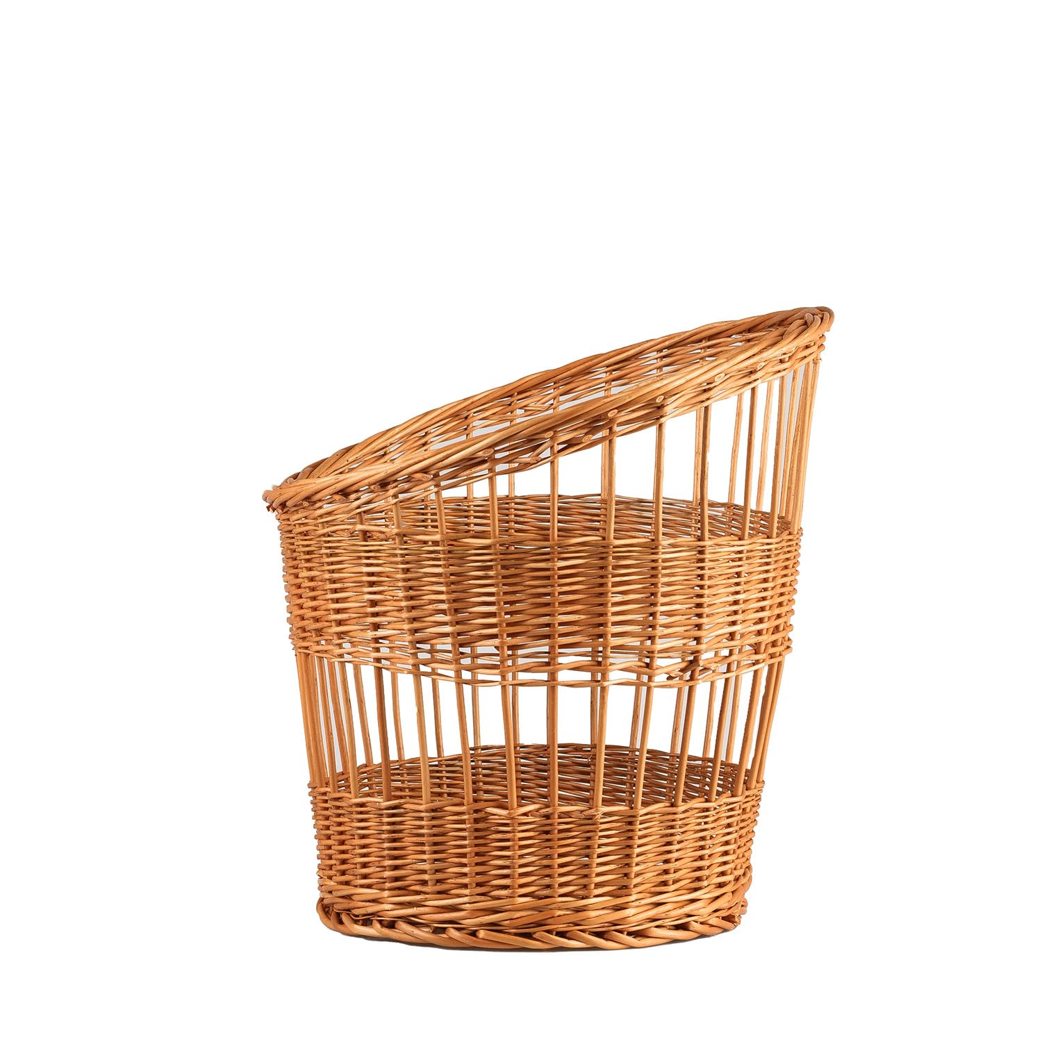 Juego de 2 cestas de mimbre, cesta de panadería, cesta de pan, cesta para servir, soporte para pan, panera de mimbre natural (perforado)