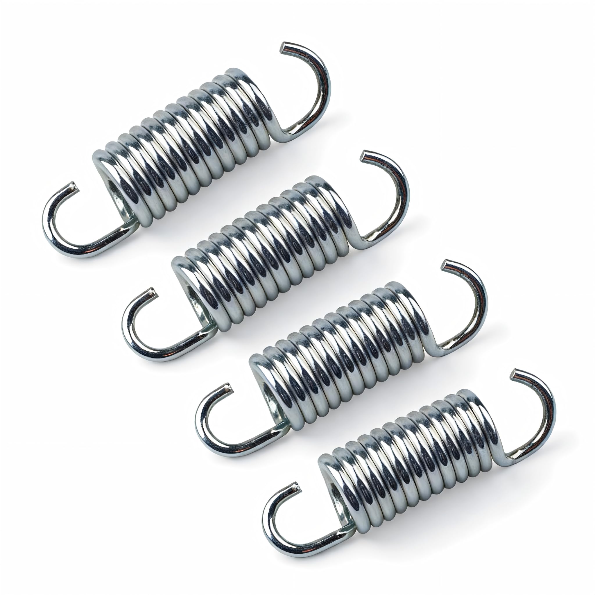 4 Pack 2-1/2 Inches Overall Length Spring Furniture Replacement Extension Tension Springs Part for Recliner Sofa Trundle Bed Black (12 Turn)