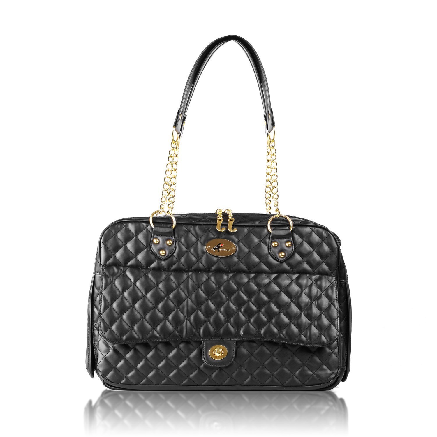 trasportino per cani, per gatti, borsa per trasporto di cane e gatto, fino a 4,5 kg, 40 x 18 x 28 cm, GB012BK