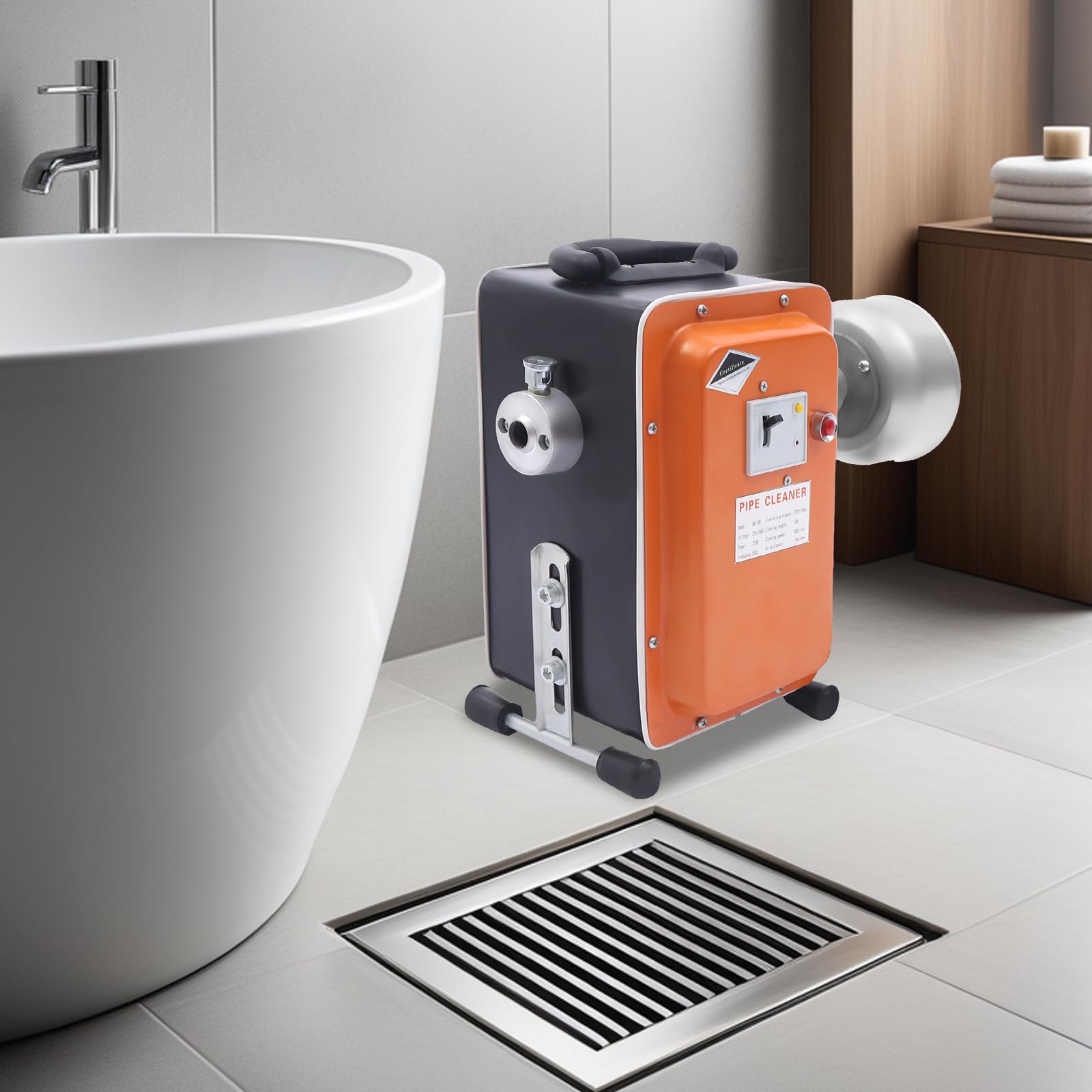 Pulitore di scarico, pulitore per tubi, spirale elettrica per acque reflue 750 W, per tubi di scarico intasati, toilette, cucina, bagno, casa, ristorante, ospitalità, regalo per proprietari di case e