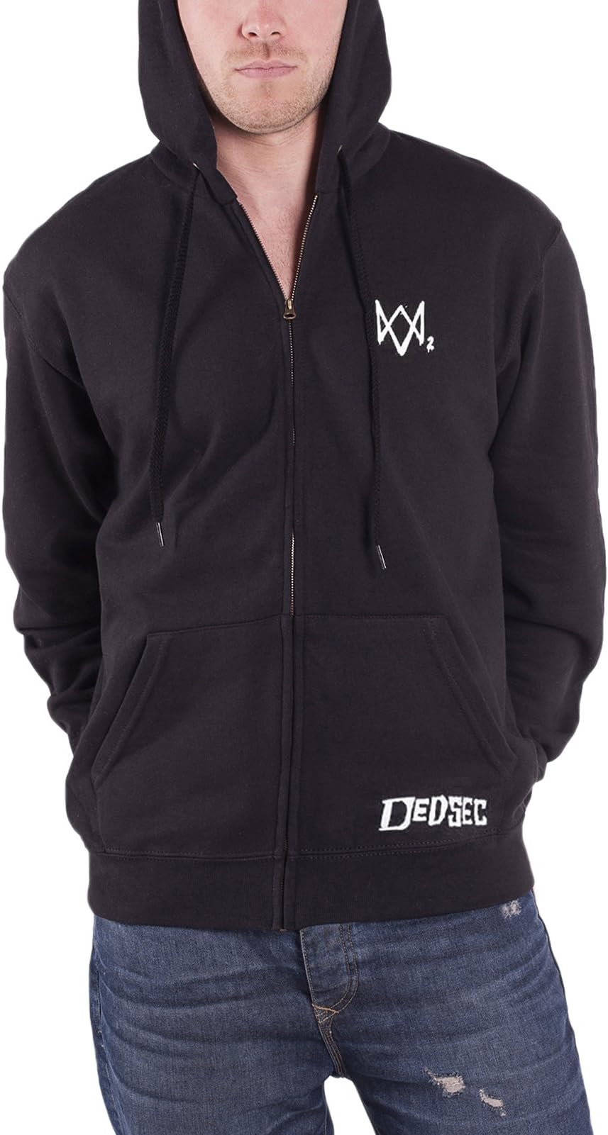 Watch Dogs 2 Hoodie Dedsec Logo Official Ps4 Xbox Mens Black Zipped
