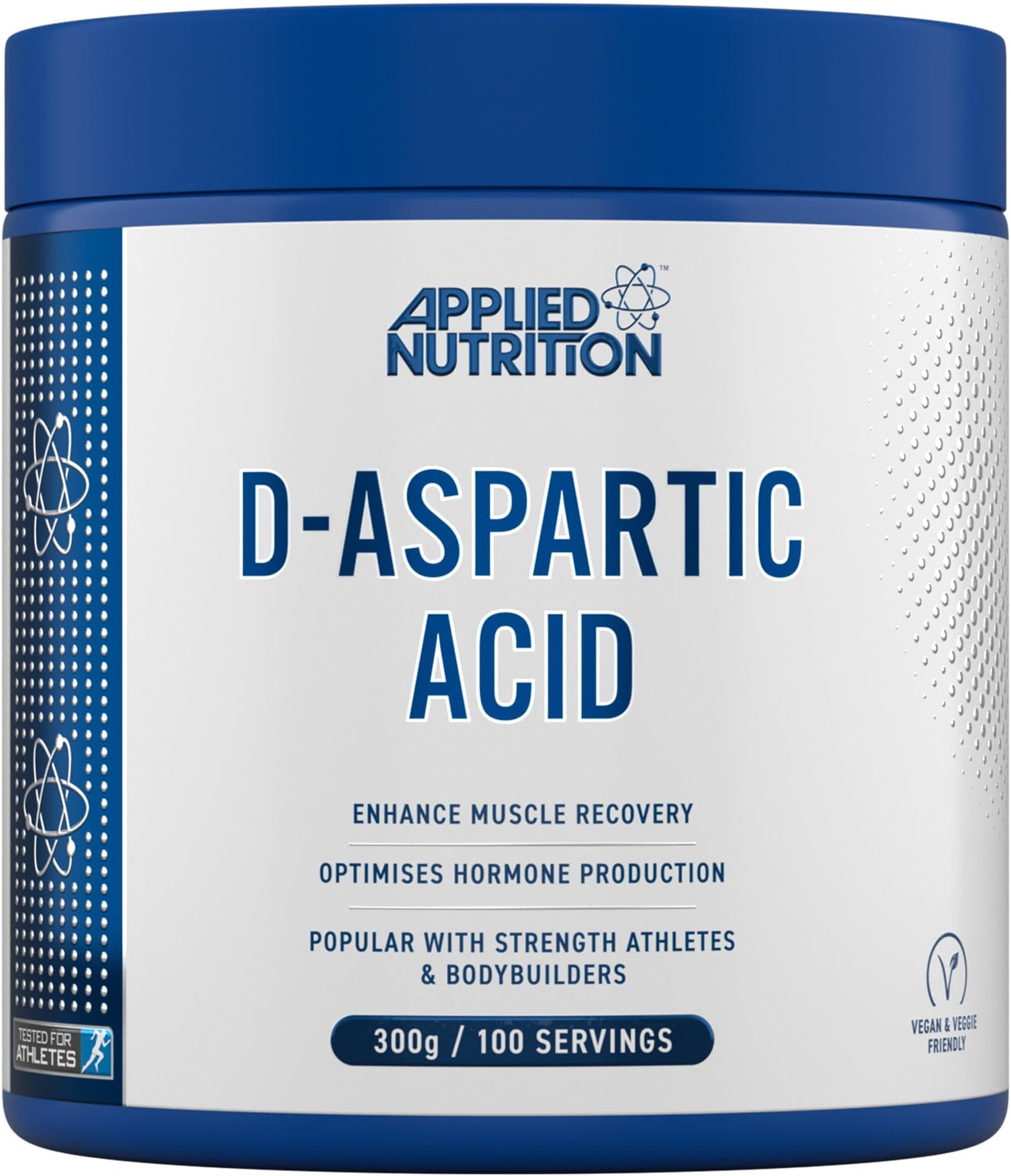 Applied Nutrition D-Aspartic Acid - Natural Booster for Enhanced Performance (300g - 100 Servings)