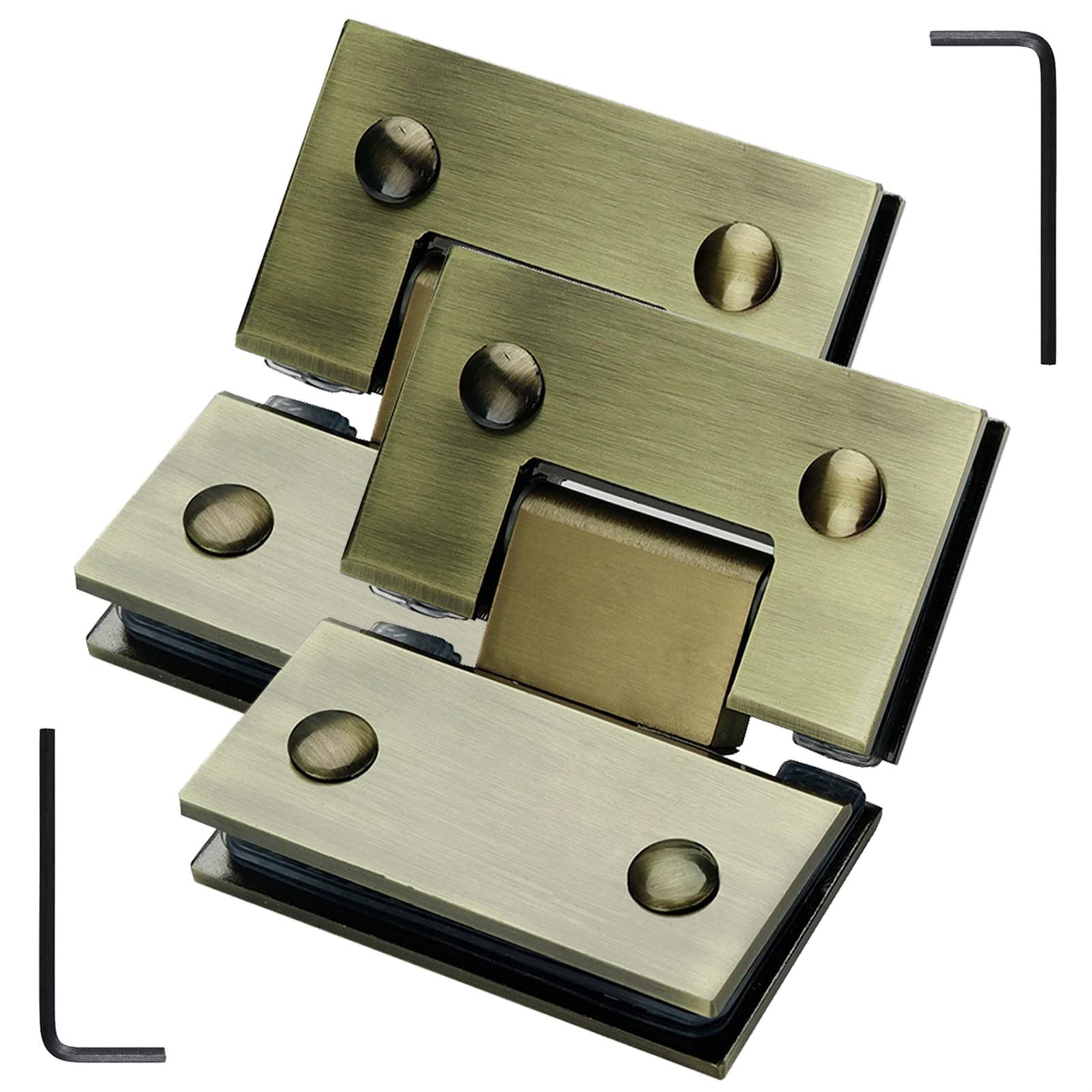 Myxjx One Color Hinges, 2 Pieces Of 304 Stainless Steel, 135° Two-Way Bathroom Glass Clip, 8-12Mm Frameless Shower Door Hinge