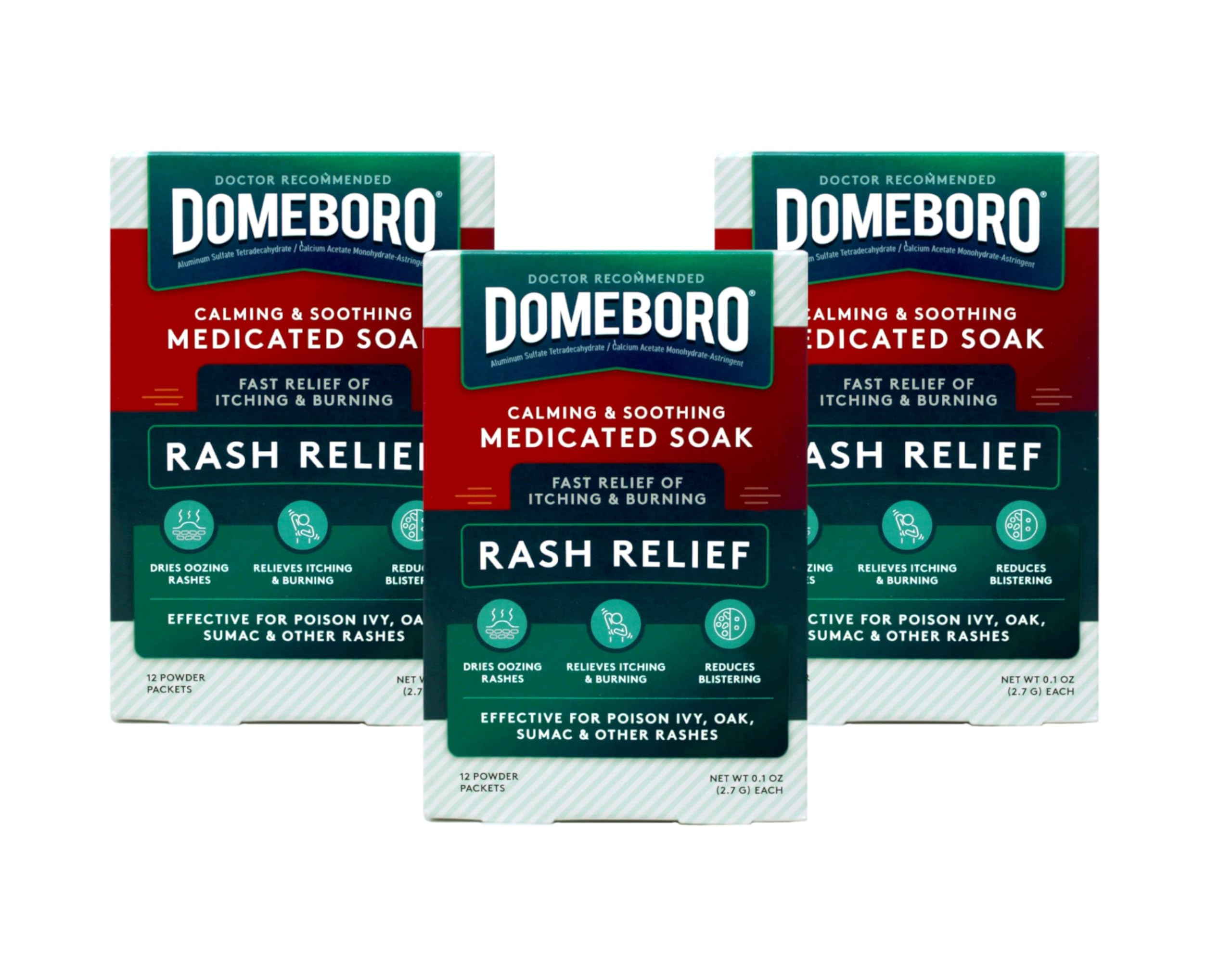 Soothing Soak Rash Relief Powder Packets, 12 ea (Pack of 3)