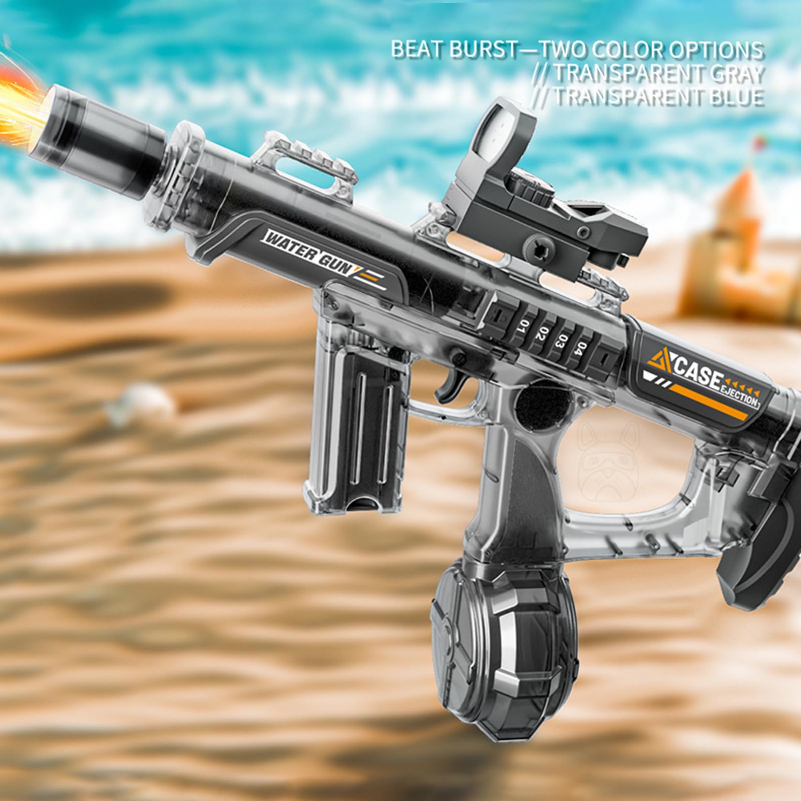 Giocattolo multifunzione per spruzzi d ' acqua con effetti raggio lampeggiante e impugnatura ergonomica per giochi all ' aperto Piscina da spiaggia Combattimento in acqua Giocattolo con elettriche