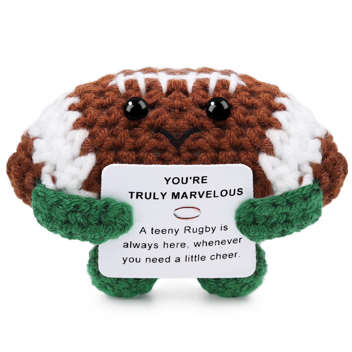 AWARDSEN American Football Gifts Positive Crochet American Football Emotional Support Gift Inspirational Gifts for Teenage/Teammates/Friends Graduation Gifts for Student