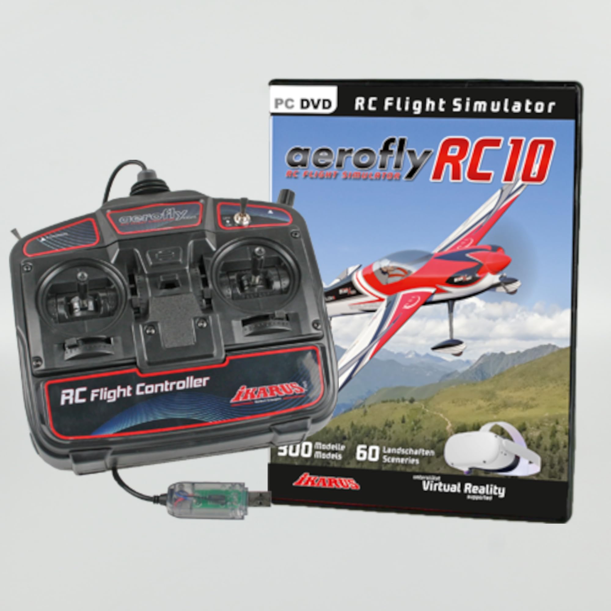 Amazon.com: aeroflyRC10 on DVD with USB FlightController : Video Games