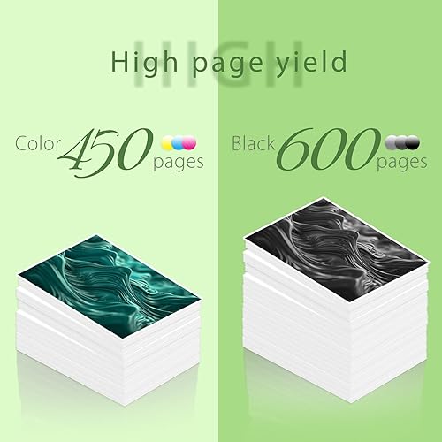 Miniatura 3 de 67XL Combo Pack Ink Replacement for hp Ink 67 for hp 67 Ink cartridges Black/Color Combo Pack Works with DeskJet 1255, 2700, 4100 Series, Envy 6000,