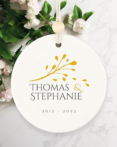 Miniatura 8 de Personalized Names 8 Year Bronze Anniversary Gifts for Him or Her, 8th Wedding Anniversary Gifts for Husband Wife Couple, Custom Ornament for