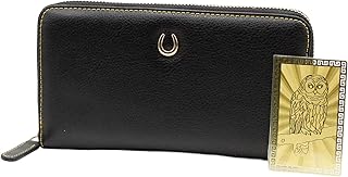[サント オム] 金運財布 金運 開運 黒 ブラック 風水 メンズ レディース 女性 長財布 黒の サイフ 本革 革 レザー ラウンドジップ ラウンドファスナー 運気の上がる財布 競馬 馬蹄 ホースシュー 金運アップ グッズ 幸運【フクロウ】開運カードをプレゼント