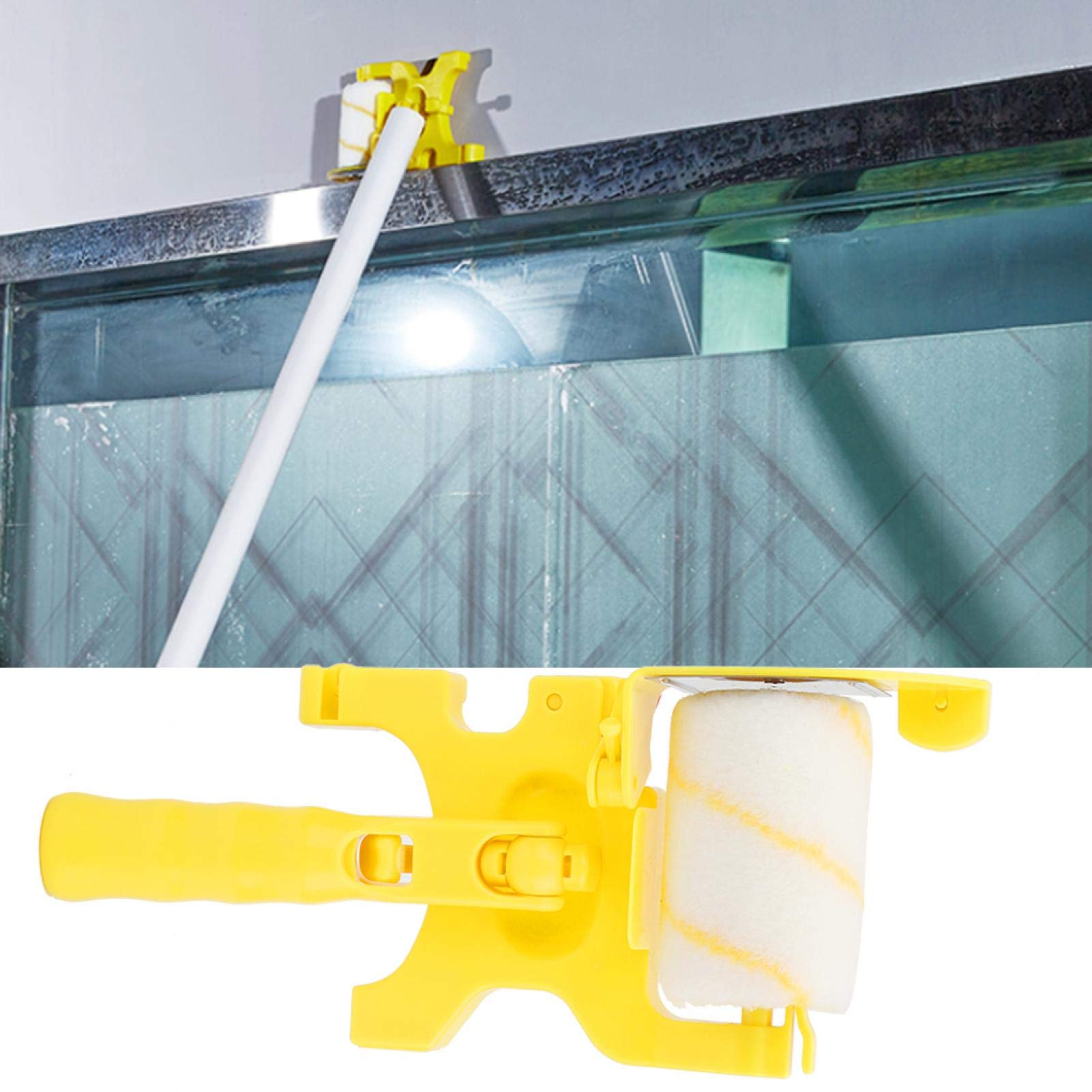 Pinceau à rouleau pour bordure de peinture, Kit de bordure de peinture Bordures de peinture d'angle à main pour ménage Petit outil de peinture murale portable à main