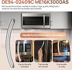 ME16K3000AS Microwave Oven poignée de porte de remplacement pour Samsung Microwondes Pièces modèle DE94-02409C SMH1611SE 12-1/8 pouce