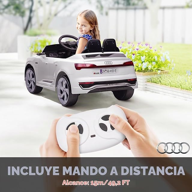 Foto 4 de 8 de AIYAPLAY Coche Eléctrico para Niños 12V con Mando a Distancia 2.4G, Música MP3 y Claxon, Faros