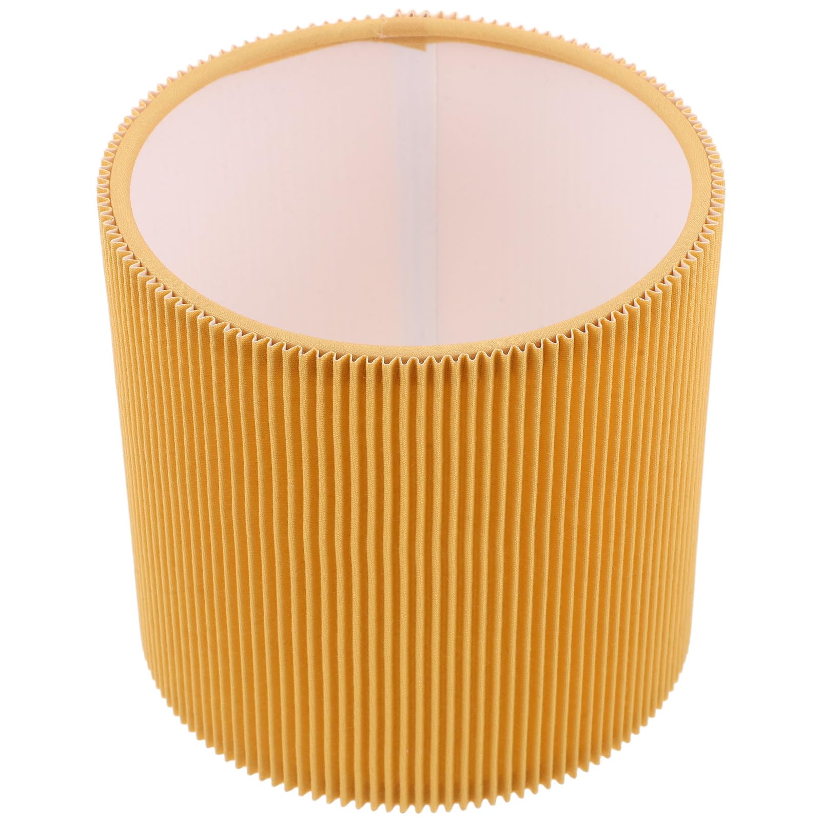 Fabric Drum Lamp Shade Yellow Vintage Replacement for Home Lighting