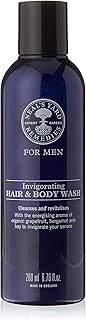 Invigorating Hair & Body Wash | Gifts for Men | Certified Organic Bergamot & Grapefruit Fragrance | Revitalises The Mind | 200ml