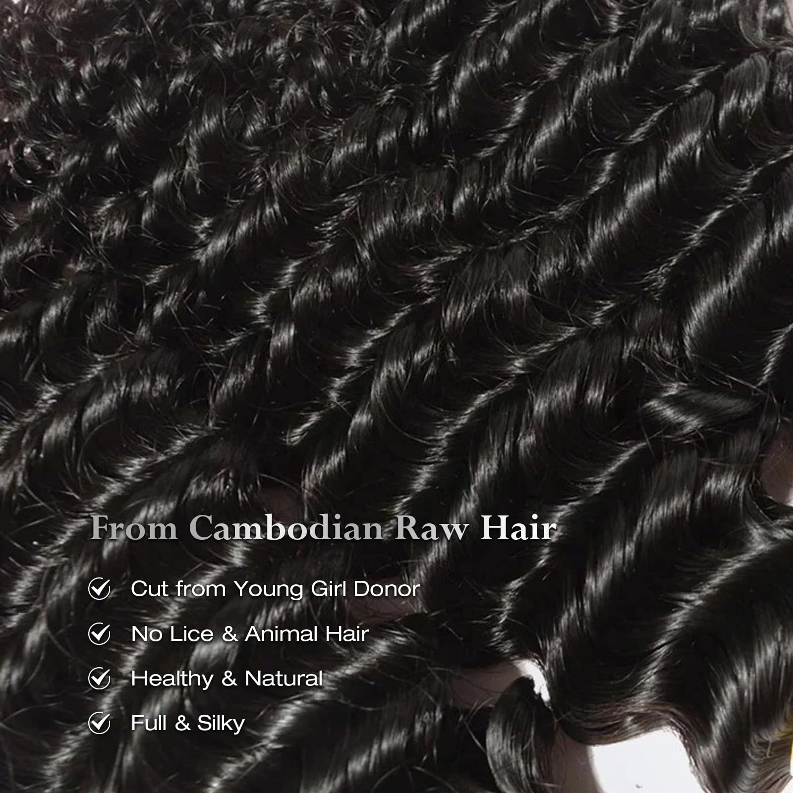 Amazon.com : ASHINE Human Hair Bundles Deep Wave Unprocessed  display picture 1
