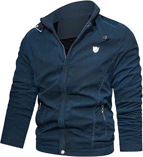 Mens Coats Winter Padded Jacket Warm Casual Overcoat Thick Thermal Outwear with Hood Vintage Coat Jacket Light Rain Jacket Men Rain Coats