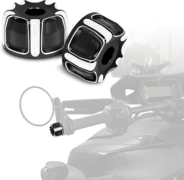 Aluminum Weighted Handlebar End Caps for the Can-Am Ryker 600 900 / Rally Edition 2015-2025, Sport2022-2025| Handlebar Ends Weight Balance Plug Black1