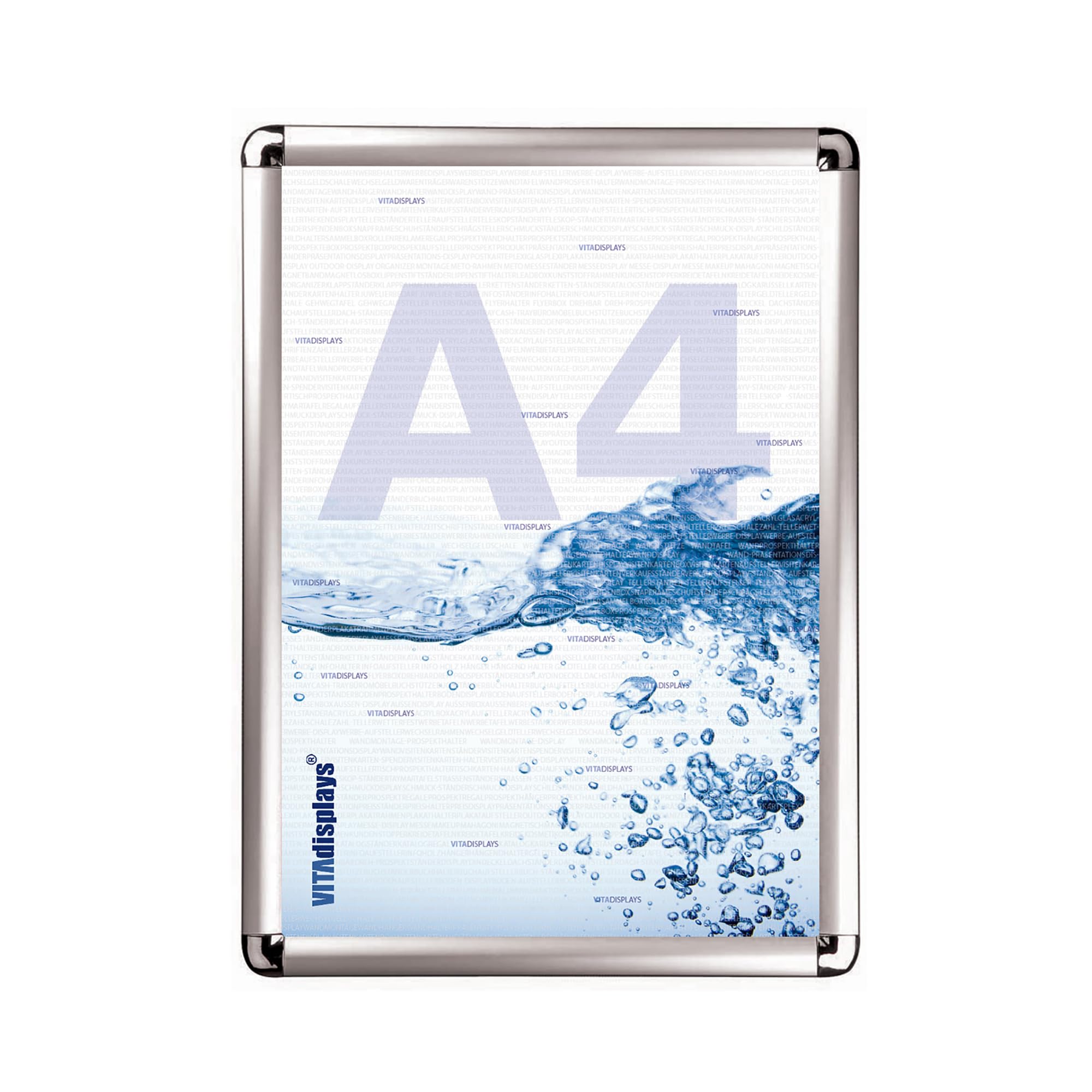 Cornice Pieghevole VITAdisplays A3 Argento - Profilo Alluminio 25mm Con Pellicola Antiriflesso PET - 3