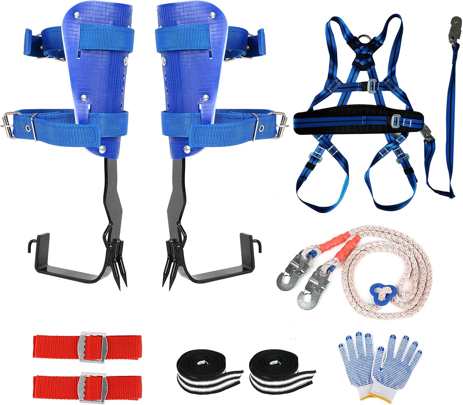 WHXGG Tree Climbing Gear Set, Tree Climbing Spikes and Harness
