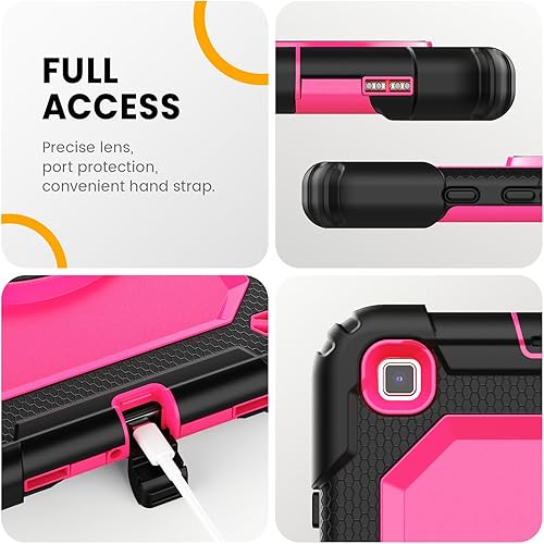 Miniatura 7 de Timecity Funda compatible con Galaxy Tab A 8.0" 2019 SM-T290T295T297, con protector de pantalla integrado y soporte giratorio de 360 grados, correa