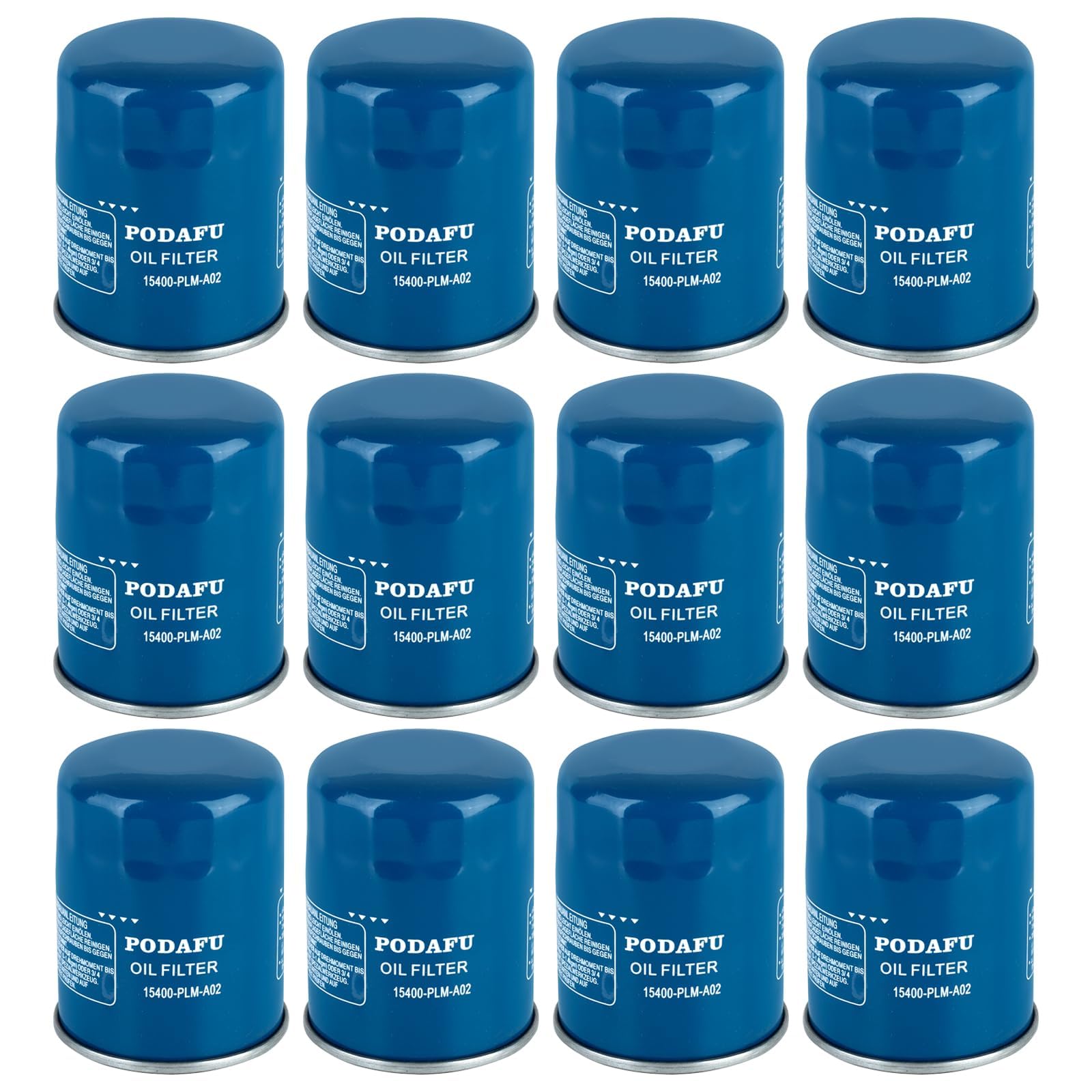 PODAFU 15400-PLM-A02 Oil Filter 12-Pack