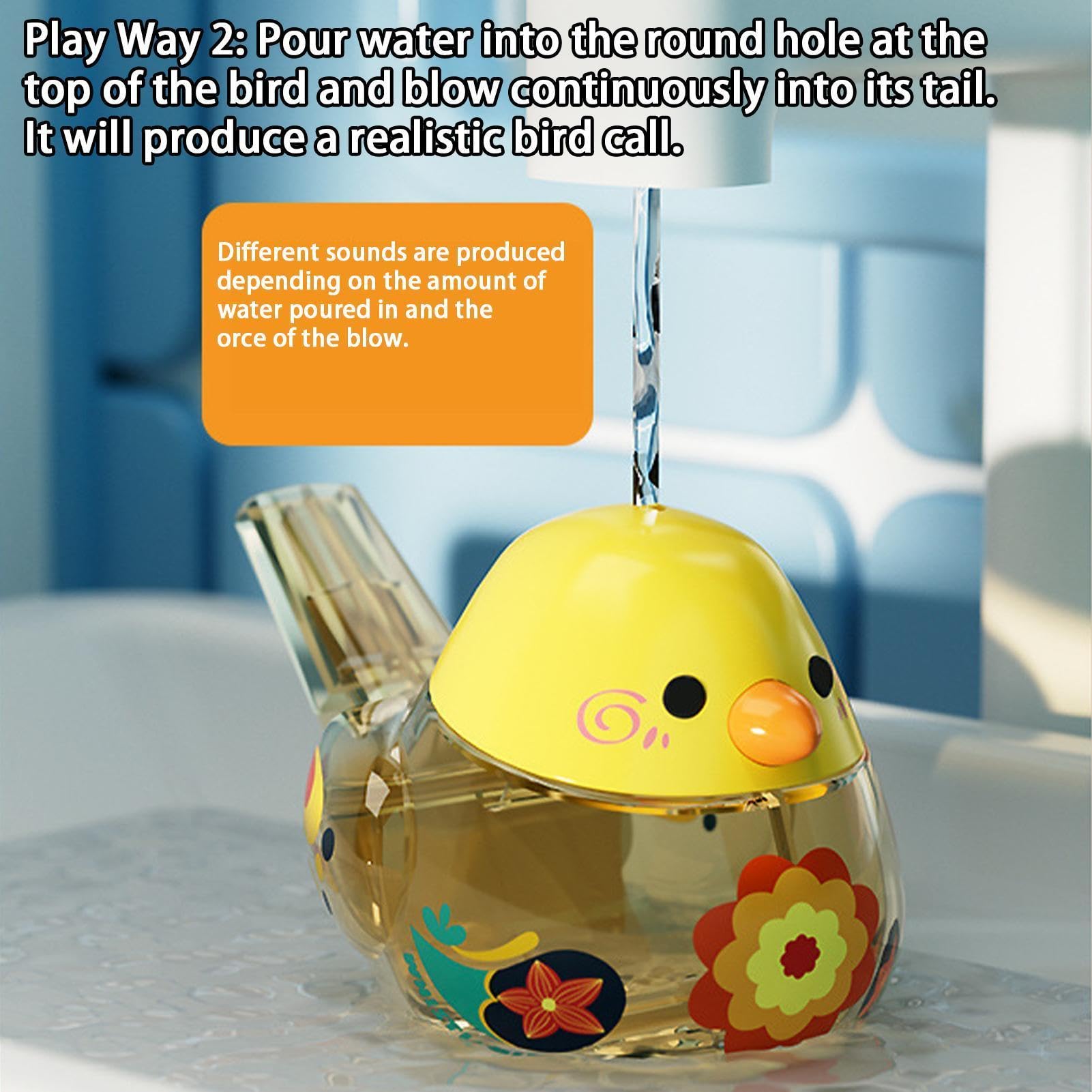 Sifflet D'oiseau D'eau Avec Lanière, Jouet D'appel D'oiseau En Plastique, 9,5x6x6 Cm, Créateur De Sons D'appel De Corbeau, Créateur De Bruit Musical Pour Les, Cadeaux De Fête, Prix Sco