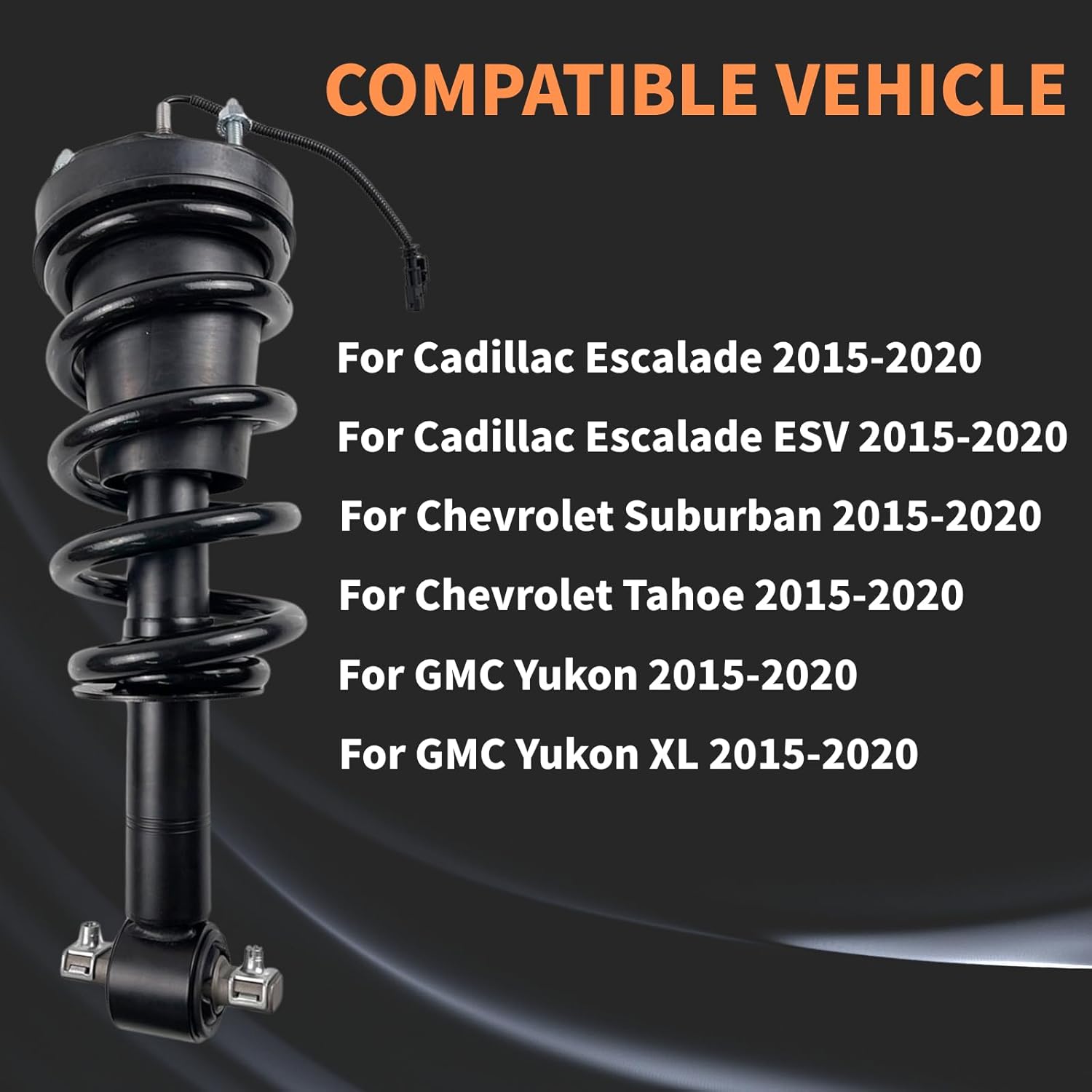 84176631 84977478 Front Strut Shock Absorber Assembly w/Magnetic Compatible with Cadillac Escalade Tahoe Suburban Silverado GMC Yukon (XL) 2015-2020