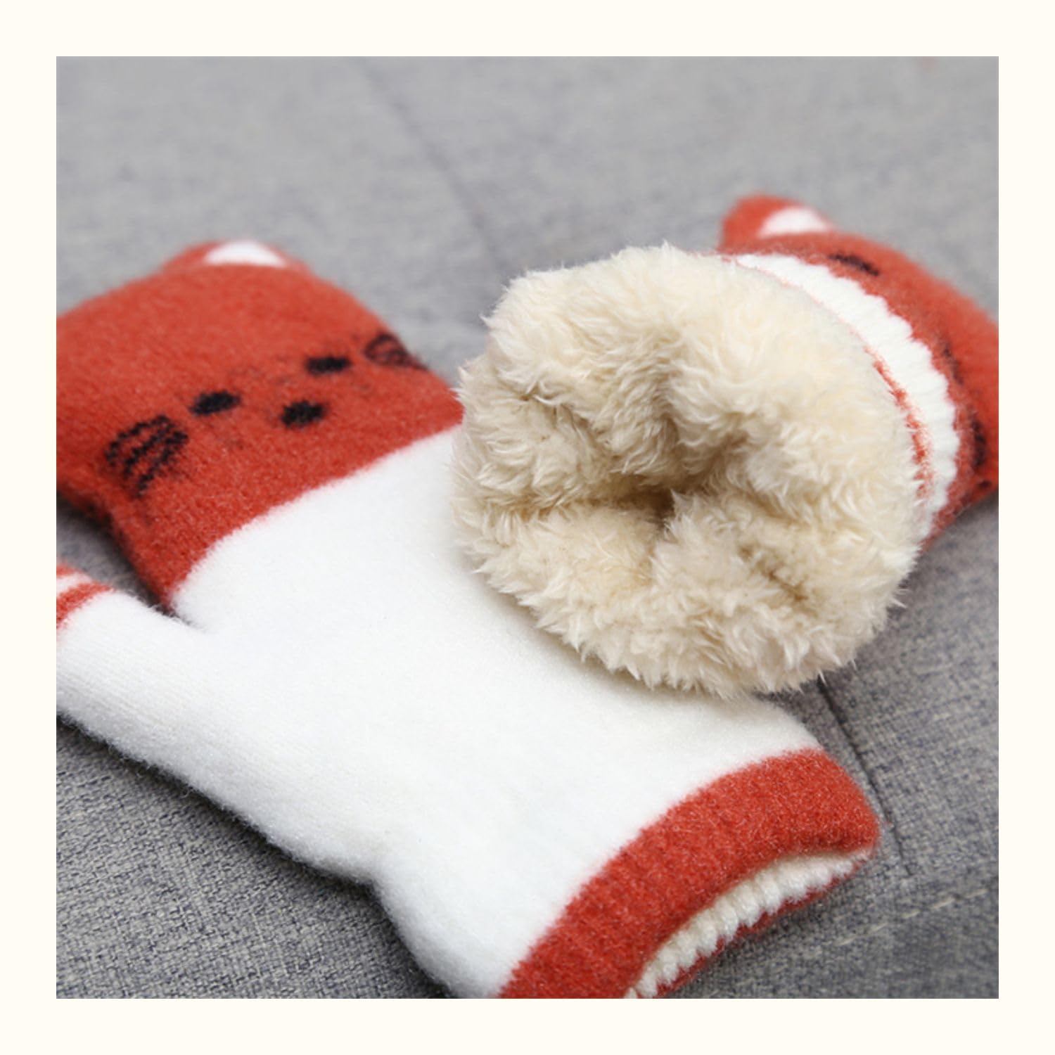 Zonto Wintermütze kinder Herbst- Und Winterjungen Wollhüte Und Mädchen Warm Plus Samtige Strickhüte, Schals Und Handschuhe Dreiteiliges Set