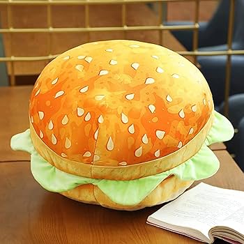 Amazon｜抱き枕 クッション 多機能 ハンバーガー パン 本物そっくり