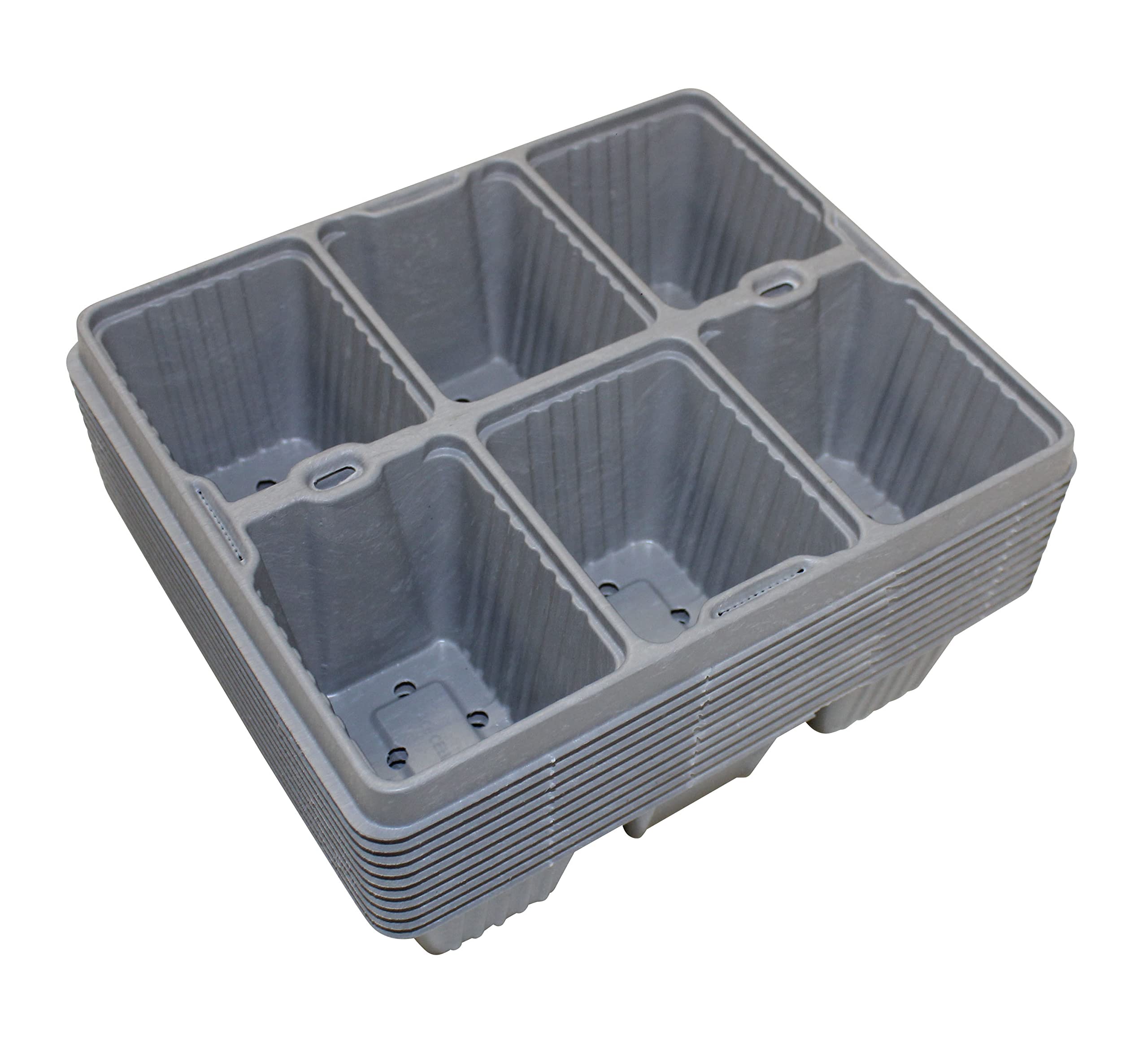 Kingston Tools Pack of 10 Seed Trays 6 Cells Germination Propagation Trays Cavity Growing Seedlings Insert Recycled Plastic
