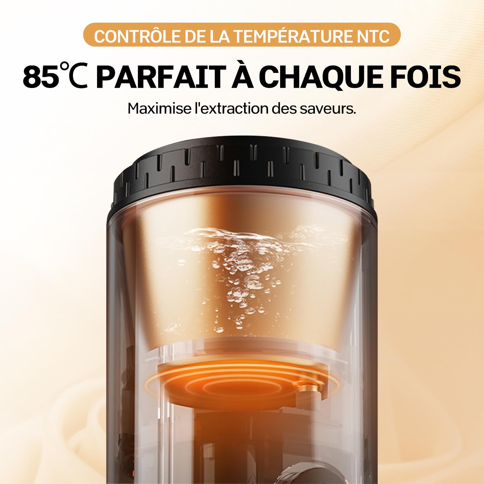 VHV Machine à Cafe Portable, Cafetière Portable 3 en 1 Compatible avec les Capsules Espresso et Poudre de Café, Rechargeable Pour Voyage, Camping, Voiture, Maison (Noir)